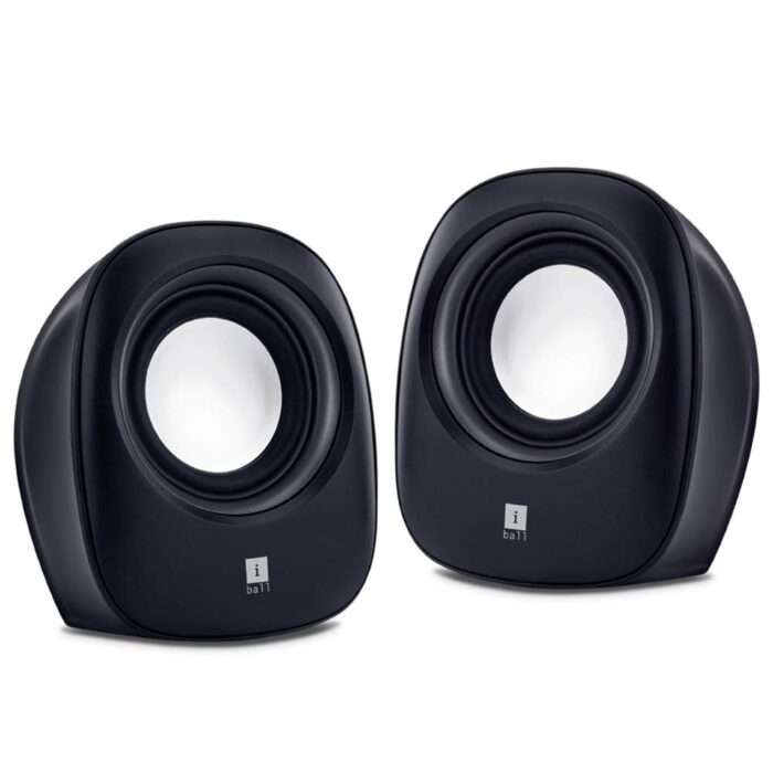 iBall SoundWave 2 Multimedia 2.0 -Black 4 W Portable Laptop/Desktop Speaker (Black, 2.0 Channel) - Image 1