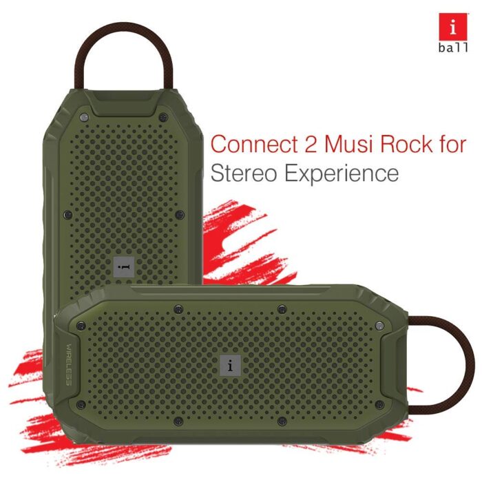 iBall Musi Rock 16 Watt Truly Wireless Bluetooth Portable Speaker (Military Green) - Image 4