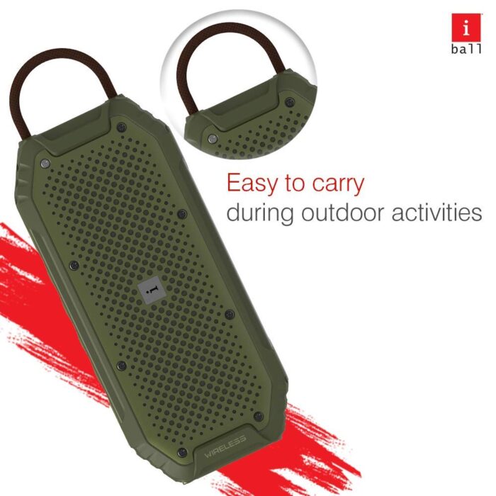 iBall Musi Rock 16 Watt Truly Wireless Bluetooth Portable Speaker (Military Green) - Image 3