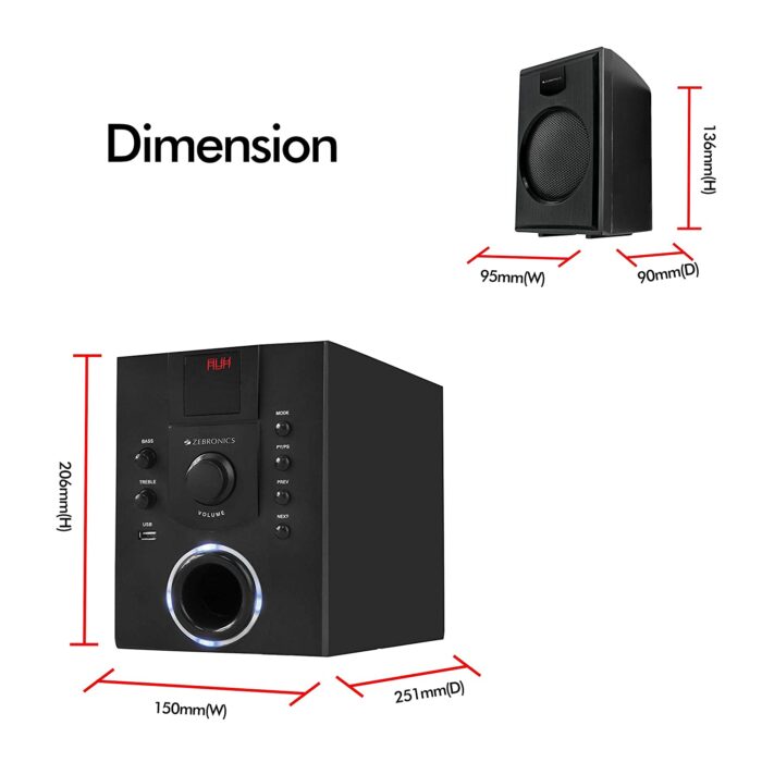 ZEBRONICS ZEB-SW275RUF 40 W Home Theatre (Black, 2.1 Channel) - Image 4
