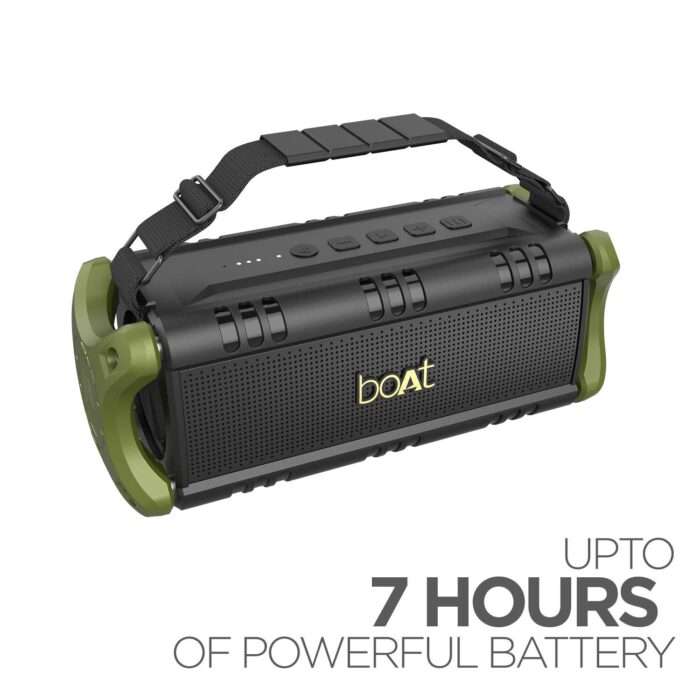 boAt Stone 1400 Wireless Bluetooth Speaker with IPX 5 Water Resistance, EQ Modes and HD Sound (Army Green) - Image 2