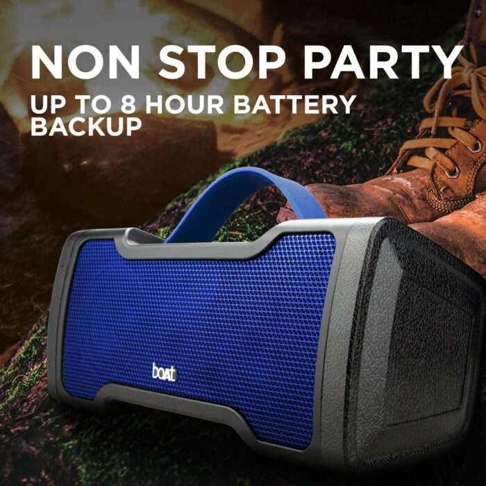 boAt Stone 1000 14W Bluetooth Speaker with 8 Hours Playback, Bluetooth v5.0, IPX5 Water Resistance (Blue) - Image 5