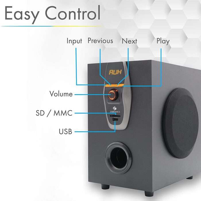 Zebronics ZEB-BT6860RUCF Bluetooth Multimedia Speaker With Supporting SD Card, USB, AUX, FM & Remote Control - 70 Watt - Image 2