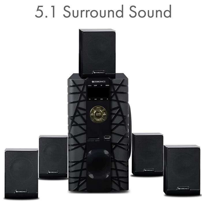 ZEBRONICS ZEB-BT6590RUCF Wireless Bluetooth Multimedia Speaker with Supporting SD Card, USB, AUX, FM & Remote Control - 65 Watt - Image 3