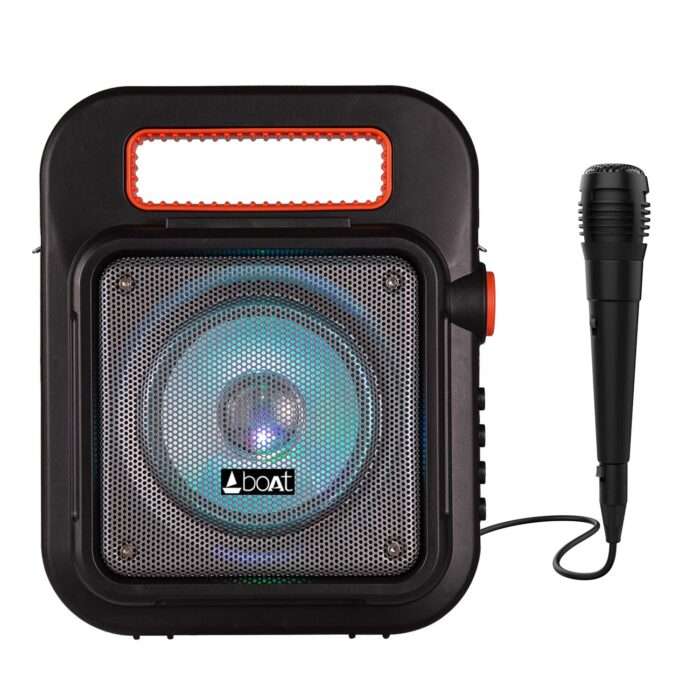 boAt PartyPal 20 Premium 15W Portable Bluetooth Speaker with Led Lit, Full Range Driver, 4.5 Hours of Party Time, BT, Aux, - Image 1