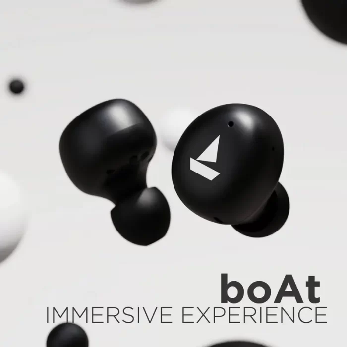 boAt Airdopes 381 Bluetooth In-Ear Wireless Earbuds with 7mm Rhythmic Dynamic Drivers, Playtime UpTo 20 Hrs - Black - Image 3