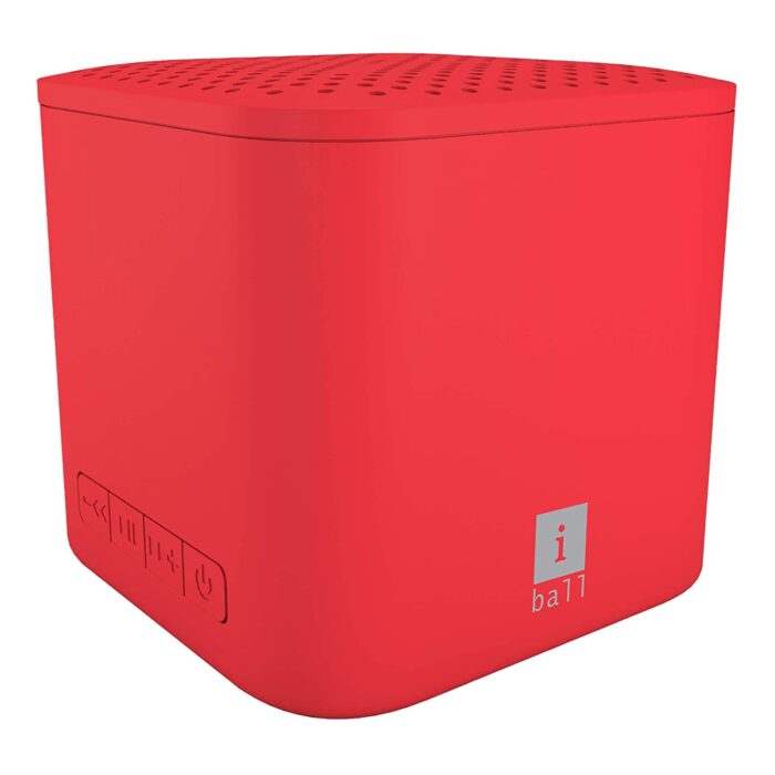 iBall Musi Cube X1 Portable Bluetooth Speaker with Micro SD, FM Radio & Built-in Mic (Red) - Image 1