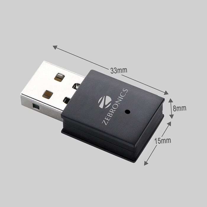 Zebronics ZEB-USB300WF 300Mbps WiFi Adapter Supports Advanced Security WPA/WPA2 encryption Standards & Access Point Mode for Hotspot (Black) - Image 6