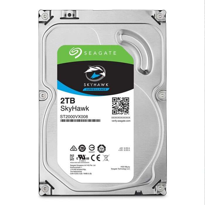Seagate SkyHawk 2 TB Surveillance Internal Hard Drive HDD – 3.5 Inch SATA 6 Gb/s 64 MB Cache for DVR NVR Security Camera System (ST2000VX008) - Image 2