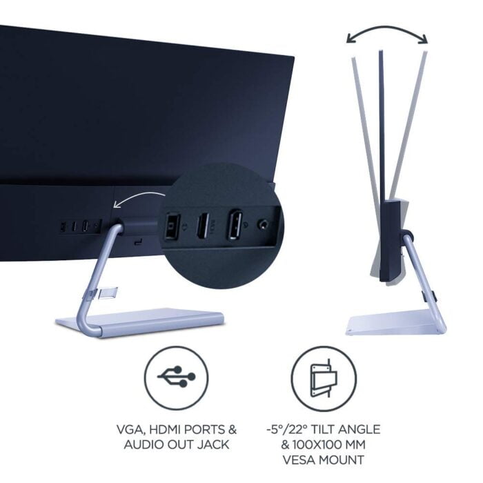 Lenovo 27-inch 2560x1440 QHD IPS Panel Near Edgeless Monitor - Q27q-10 - Image 5