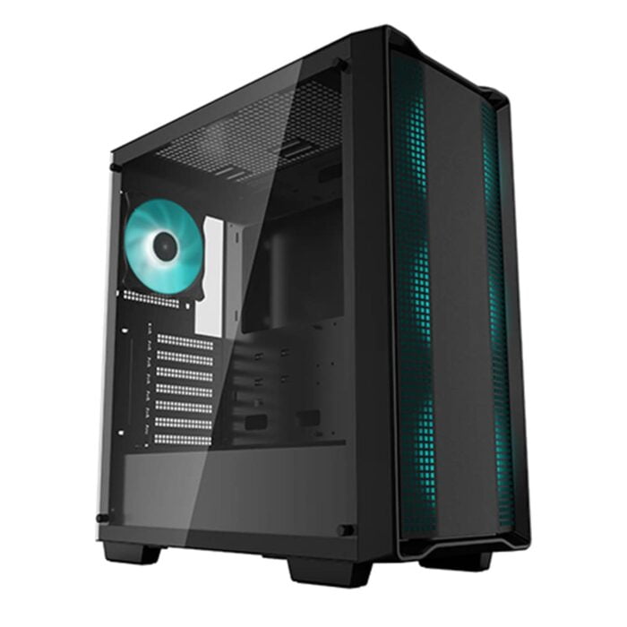 DEEPCOOL CC560 Tempered Glass, ABS Mid-Tower Computer Case/Gaming Cabinet – Black - Image 1