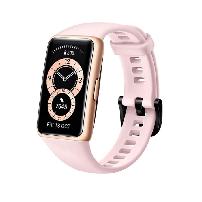Huawei Band 6 Fitness Tracker Smartwatch for Men Women, 1.47''AMOLED Color Screen, 24H Heart Rate Monitor,14 Days Battery Life Pink - Image 1