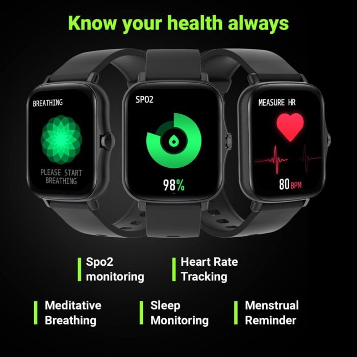Fire-Boltt Beast Pro Bluetooth Calling 1.69” with Voice Assistance, Voice Recorder, Spo2 Monitoring, Heart Rate FHD Smartwatch - Black - Image 5