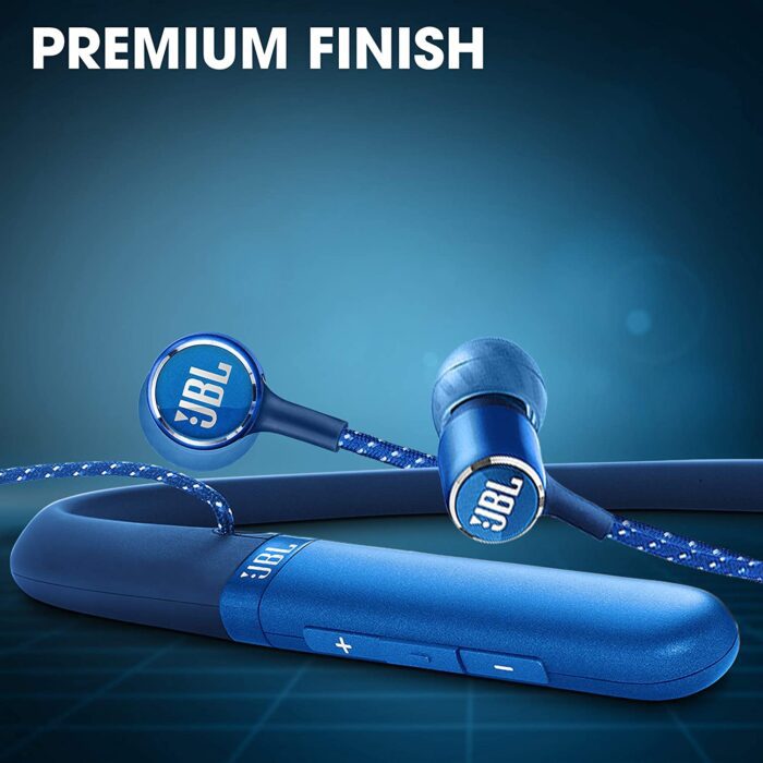 JBL LIVE220BT by Harman Wireless Bluetooth in Ear Neckband Headphones with Mic - Blue - Image 3