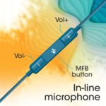 ZEBRONICS Zeb-Buds 30 3.5mm Stereo Earphone with Inline Microphone for Calling, Volume Control, Multifunction Button, 14mm Drivers, Stylish eartip,1.2 Meter Durable Cable and Lightweight Design (Blue) - Image 4