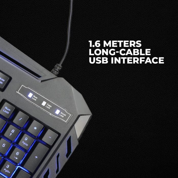 Cosmic Byte Dark Matter Gaming Keyboard and Mouse Combo, 3 Color LED Backlight, Upto 2400 DPI 5 Button LED Mouse (Black) - Image 6