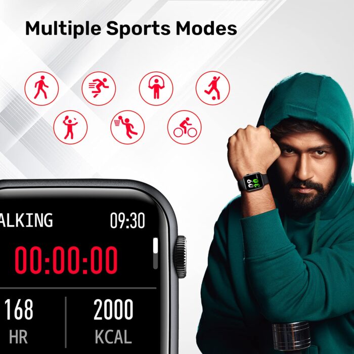 Fire-Boltt Ring Bluetooth Calling with SpO2 with Blood Oxygen Monitoring, Continuous Heart Rate - Black - Image 2