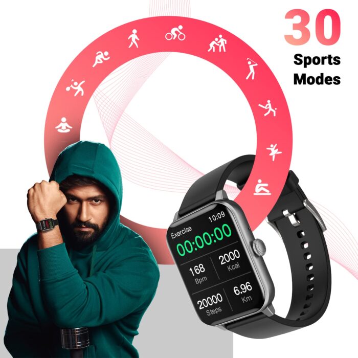 Fire-Boltt Ninja Calling 1.69" Bluetooth Calling Smart Watch, Dial Pad, Speaker, 450 NITS Peak Brightness, Wrist Gaming - Metal Grey - Image 5