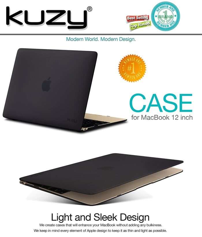 Kuzy R7 Rubberized Hard Case for MacBook (Black) - Image 3
