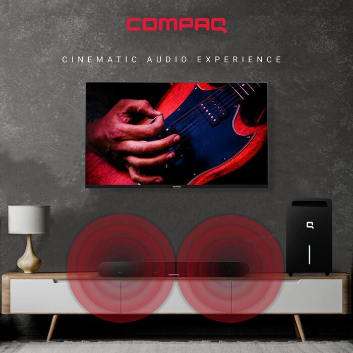 Compaq CQSB200W, 200W (Peak Sound) with Wireless Subwoofer/HARC/Optical/Bluetooth/USB/SD with Preset Remote Button Music/Movie/News. - Image 4