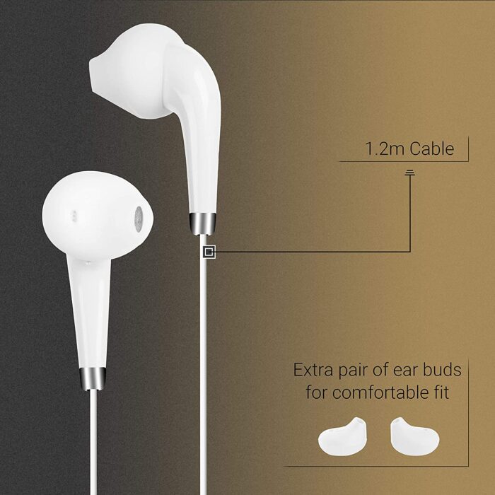 ZEBRONICS Zeb-Calyx Wired in Ear Earphone with Mic (White) - Image 4