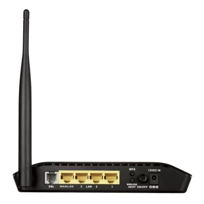 D-Link DSL-2730U Wireless-N 150 ADSL2+ 4-Port Router - Black - Image 3