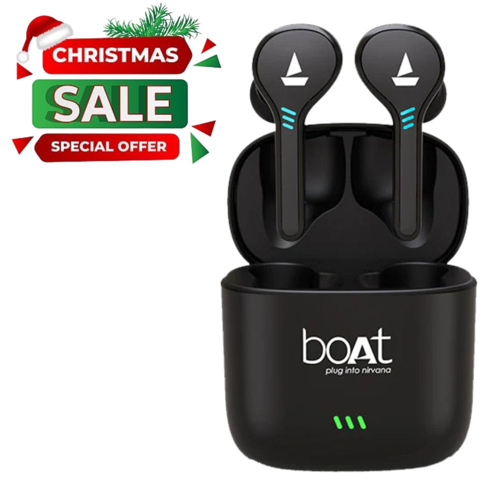 Secret Santa Boat Airdopes 433 Wireless Earbuds With 7mm Drivers