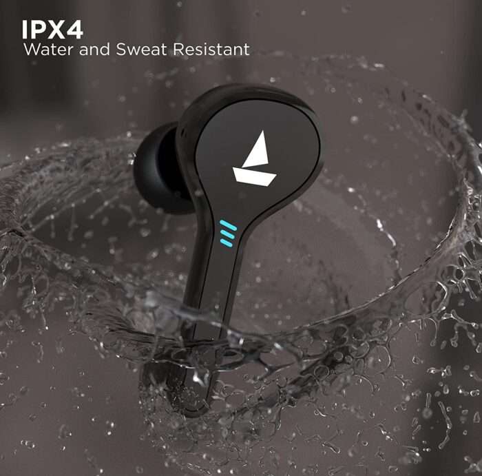 Boat Airdopes 433 Wireless Earbuds With 7mm Drivers, Ipx4 Water Resistance, 500mah Charging Case - Black - Image 5