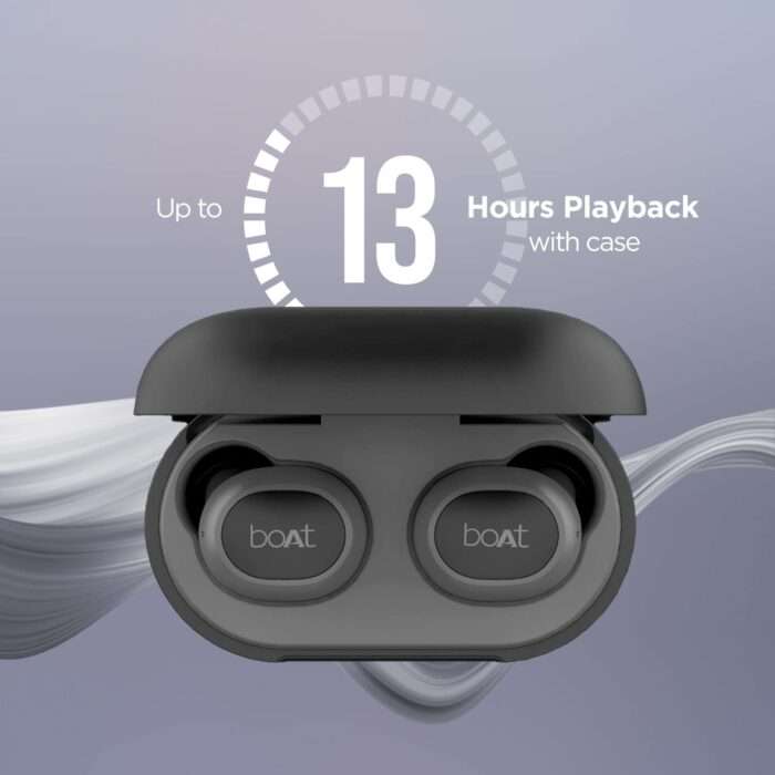 boAt Airdopes 171 In-Ear Earbuds with 6mm drivers, Bluetooth v5.0, Up to 13H Playback, Voice Assistant  - Active Black - Image 2