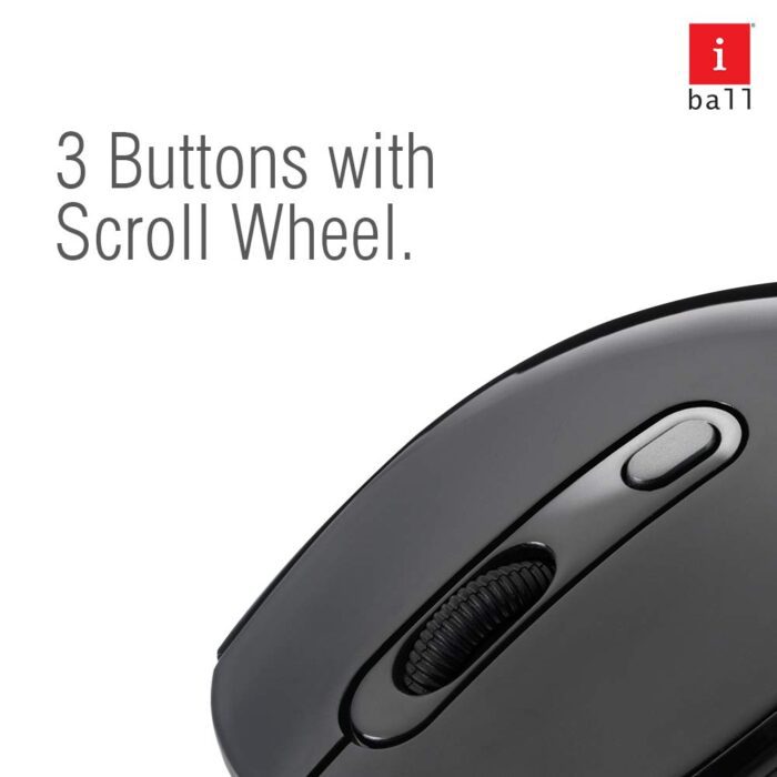 iBall Free Go G50 Feather-Light Wireless Optical Mouse with Wide Compatibility, Black - Image 3