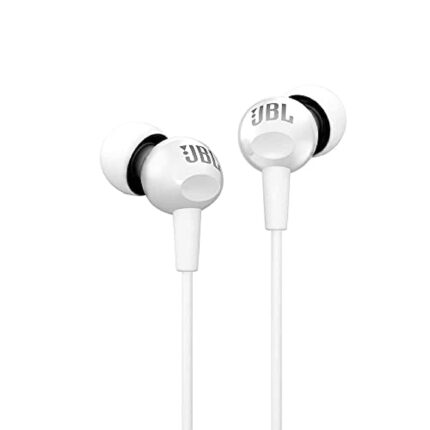 JBL C100SI Wired In Ear Headphones with Mic (White)