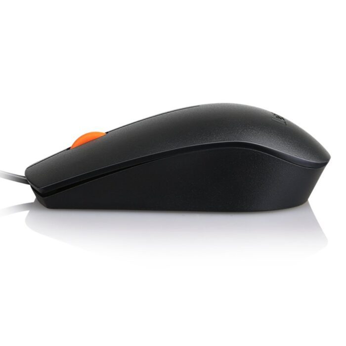 Lenovo 300 Wired Plug & Play USB Mouse, High Resolution 1600 DPI Optical Sensor, 3-Button Design with clickable Scroll Wheel - Image 2