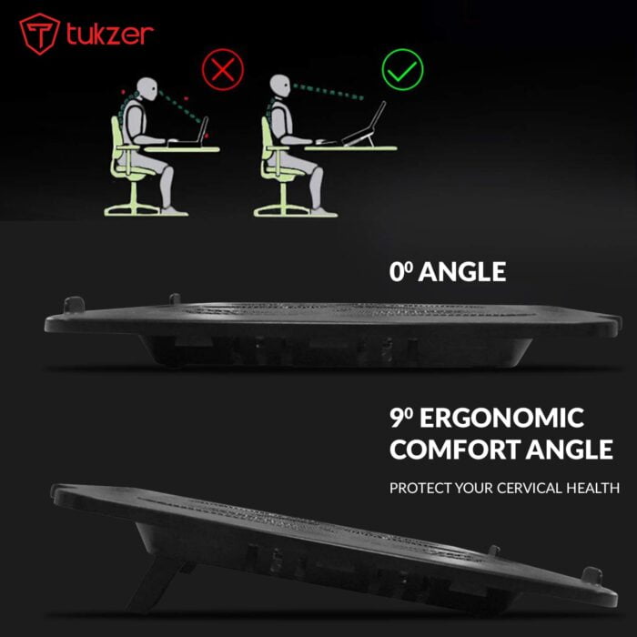 Tukzer Laptop Cooling Pad, Portable Slim Quiet USB Powered Gaming Cooler Stand |10-to-15.6-inch - Image 2