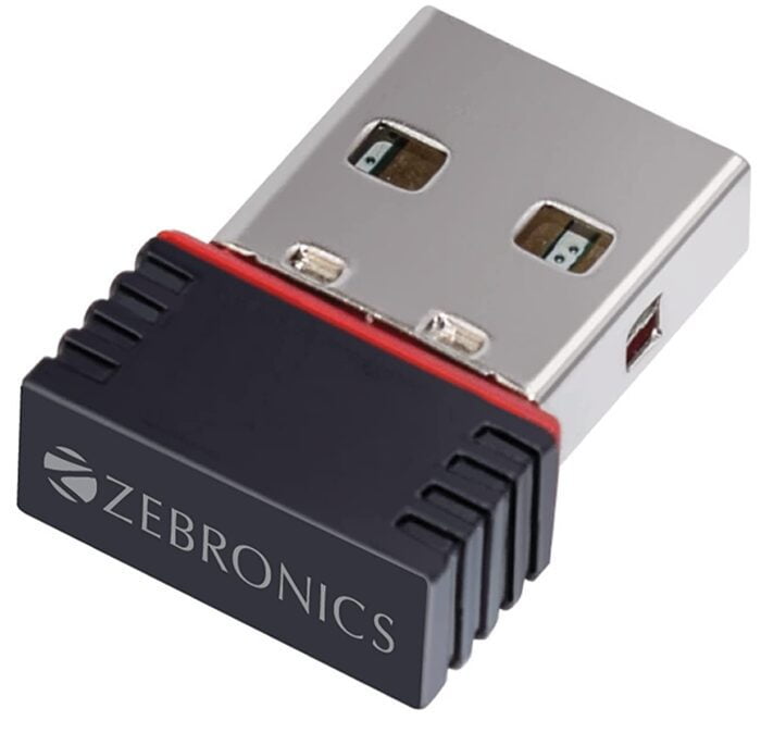 ZEBRONICS ZEB-USB150WF1 WiFi USB Mini Adapter Supports 150 Mbps Wireless Data, Comes with Advanced Security WPA/WPA2 encryption Standards - Image 1
