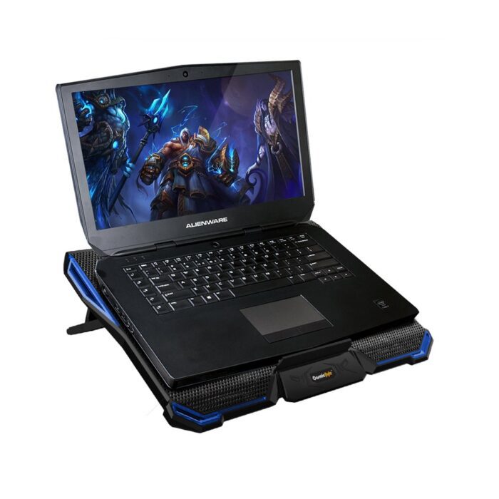 Cosmic Byte Asteroid Laptop Cooling Pad, Adjustable Height, 5 Fan Design, LED Light, USB Ports, Support Upto 43.2 cm (17") laptops (Blue) - Image 4