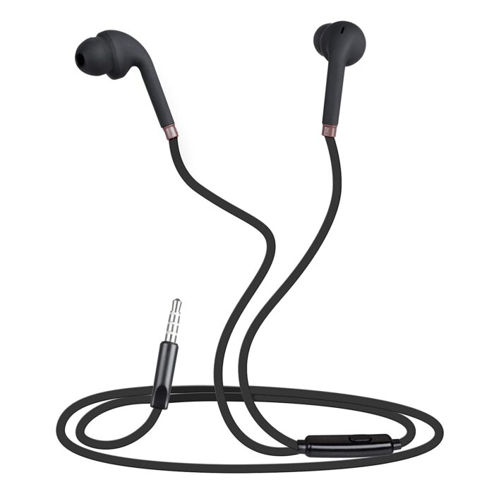 Zebronics Zeb-Corolla In Ear Wired Earphone with Mic, 3.5mm Jack, 1.2 Meter Cable, Multi Function Button BLACK - Image 1