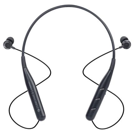 Zebronics Zeb-Symphony ​Wireless ​In Ear​ ​Neckband Earphone​ ​with 13 hrs playback time, BT 5.0, Dual Pairing, Call Function, Splash Proof, Magnetic Earpiece(Black)