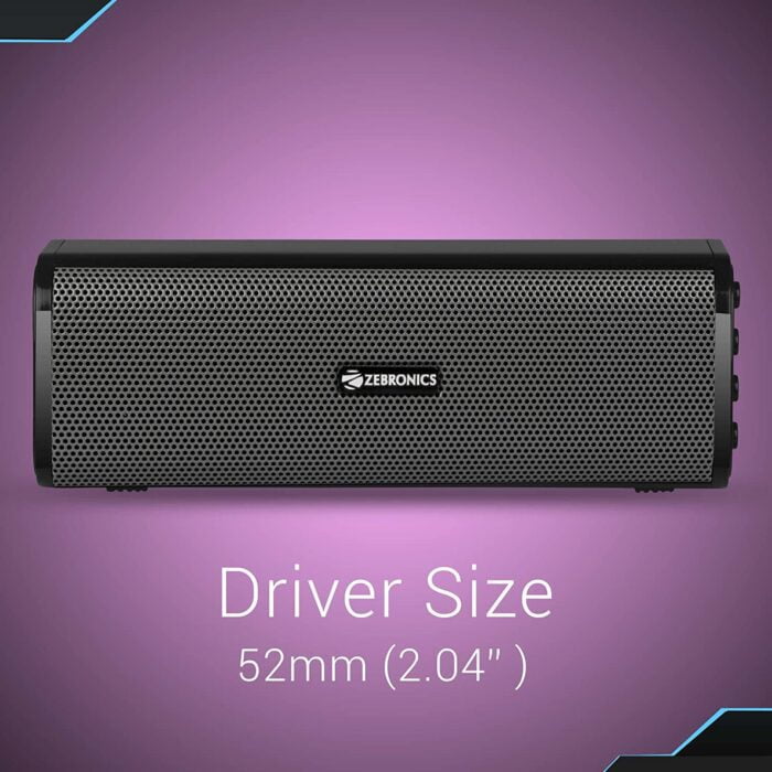 Zebronics Zeb-VITA Wireless Bluetooth 10W Portable Bar Speaker with Supporting USB, SD Card, AUX, FM, TWS & Call Function. (Grey) - Image 4