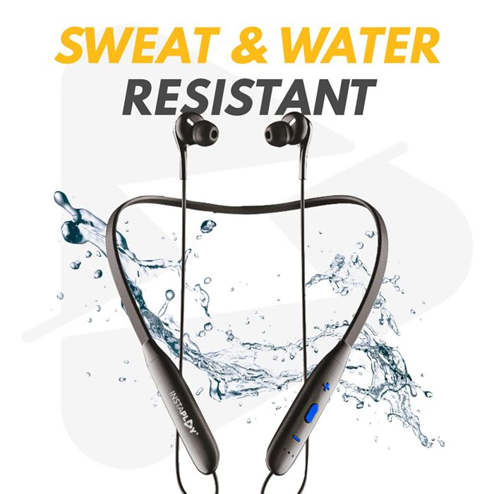 INSTAPLAY INSTABUDS Bluetooth 5.0 Wireless Headphones with Extra Bass Stereo Sound,12Hrs Playtime, Lightweight Neckband, Sweat-Resistant Ma black - Image 5