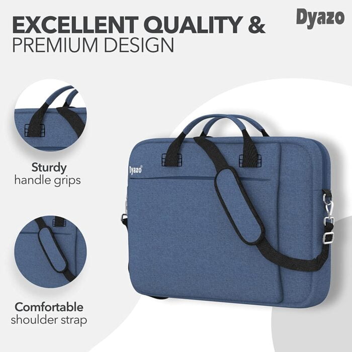 Dyazo Unisex Sleek Light Laptop Notebook Shoulder Briefcase Bag for 11 Inch to 15.6 Inches Laptops Compatible for MacBook, Ultrabook, Dell, Lenovo, Co - Image 5