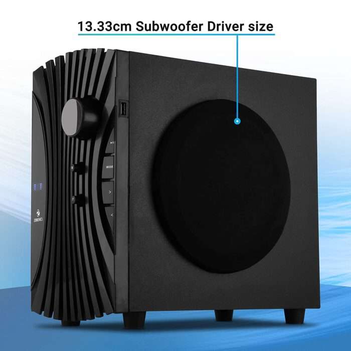 Zebronics Zeb-Twist 5.1 Multimedia Speaker with Bluetooth Supporting,USB,AUX,Built-in FM and Remote Control (Black) - Image 4