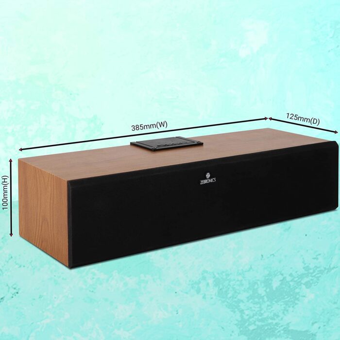 Zebronics Zeb-Music Feast 100 Wireless Bluetooth 10W Wooden Finish Portable Speaker with Supporting Dual Drivers, USB, SD Card, AUX & FM.  - Image 4