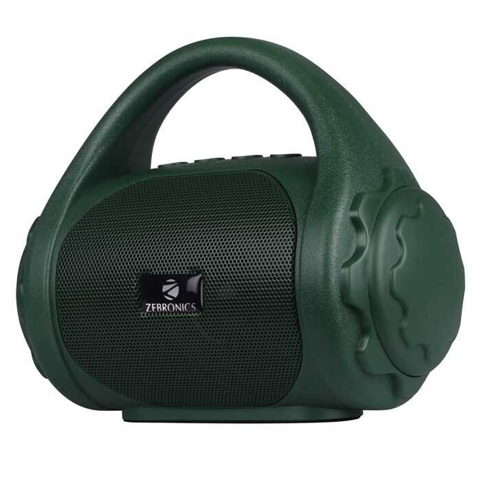 Zebronics ZEB-COUNTY 3W Wireless Bluetooth Portable Speaker With Supporting Carry Handle, USB, SD Card, AUX, FM & Call Function. (Green) - Image 1