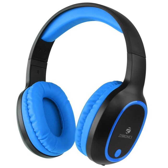 Zebronics Zeb-Thunder Bluetooth Wired Over Ear Headphones With Mic Blue - Image 1