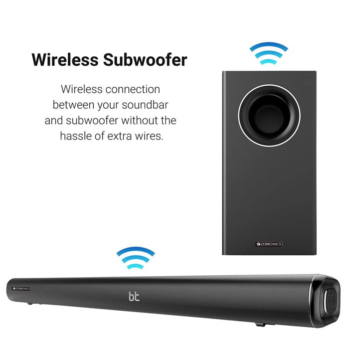 Zebronics Zeb-JUKEBAR 6000DWS PRO, 160W Multimedia soundbar with Wireless subwoofer Supports HDMI(ARC), Optical Input, AUX, Wireless BT & USB - Image 4