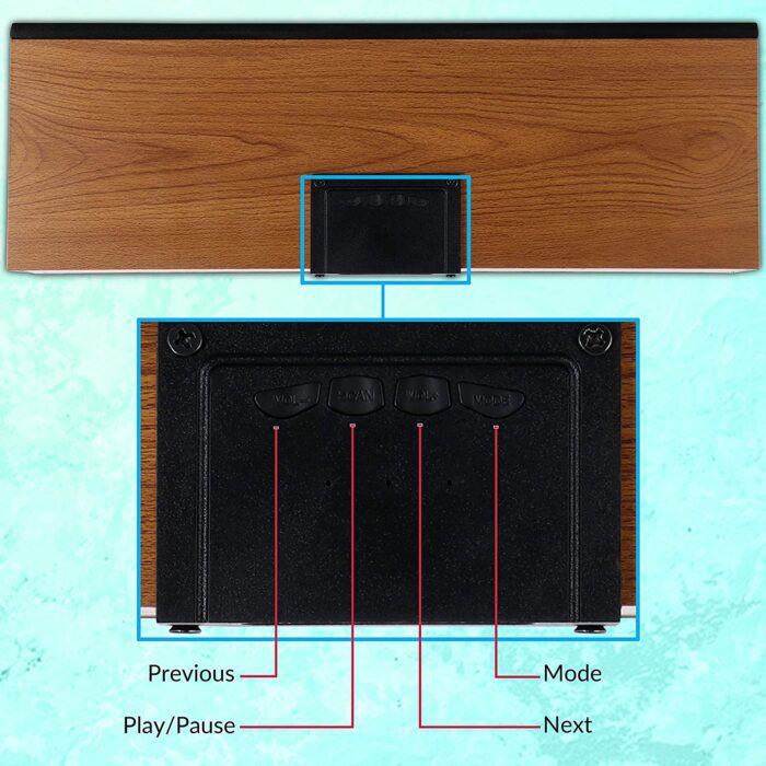 Zebronics Zeb-Music Feast 100 Wireless Bluetooth 10W Wooden Finish Portable Speaker with Supporting Dual Drivers, USB, SD Card, AUX & FM.  - Image 3