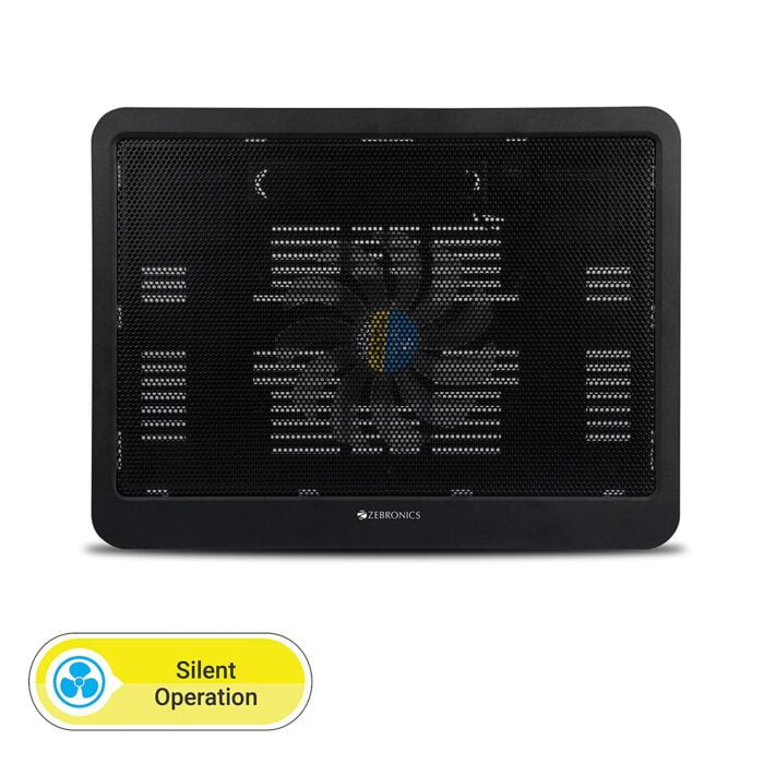 Zebronics Zeb-NC1200 USB Powered Laptop Cooling Pad with 125mm Fan, Pass Through USB Connector and Blue LED Lights - Image 4