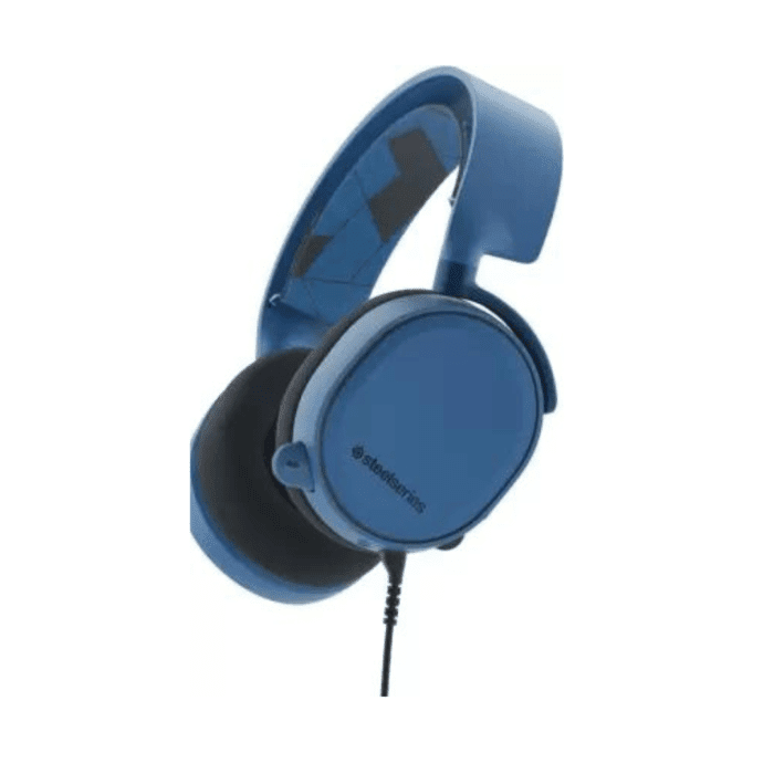 Steel Series Arctis 3 All-Platform Over Ear Wired Gaming Headset with Mic for PC Playstation 5 and PS4 (Blue) - Image 1