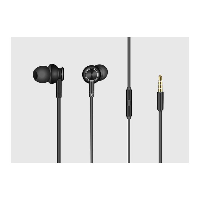Aiwa ESTM-101 Wired in Ear Earphone with Mic BLACK - Image 1