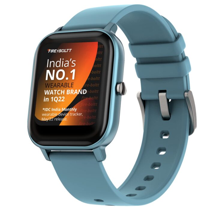 Fire-Boltt SpO2 Full Touch 3.56 cm Smart Watch 400 Nits Peak Brightness Metal Body 8 Days Battery Life with 24 * 7, IPX7  - Blue - Image 1